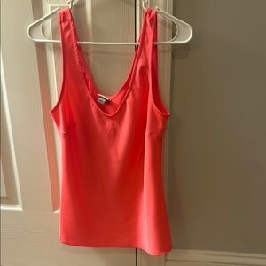 A New Day Orange Fitted Backless Tank Top